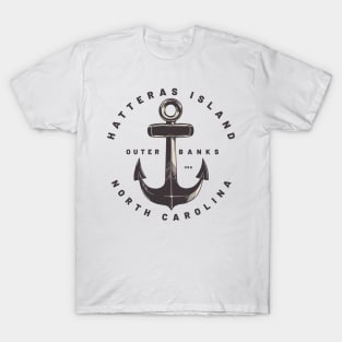 Cape Hatteras, NC Summertime Vacationing Big Anchor T-Shirt